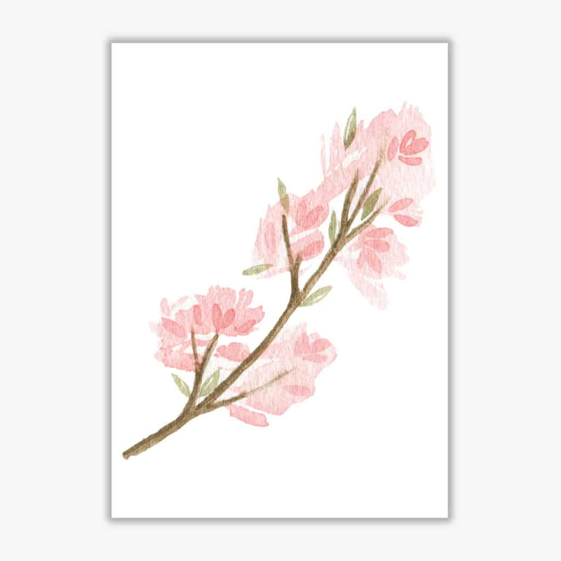 Pink watercolour flower 4 modern fine art print