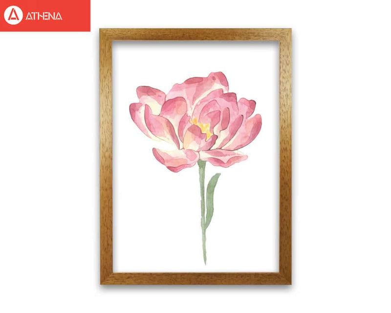 Pink watercolour flower modern fine art print