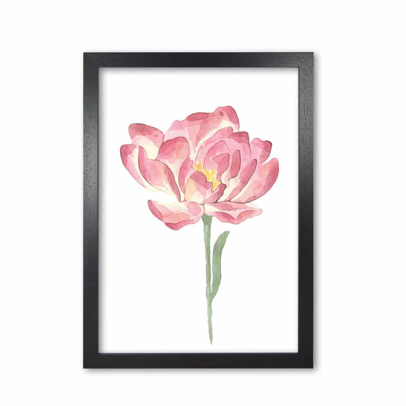 Pink watercolour flower modern fine art print