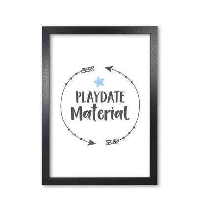 Playdate material modern fine art print, framed typography wall art