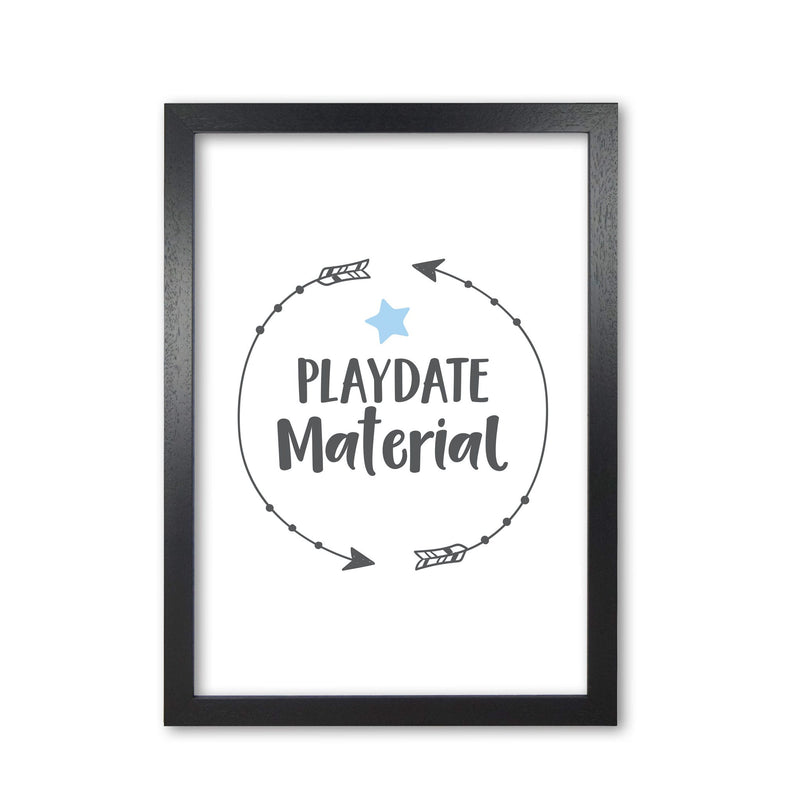 Playdate material modern fine art print, framed typography wall art