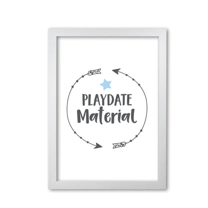 Playdate material modern fine art print, framed typography wall art