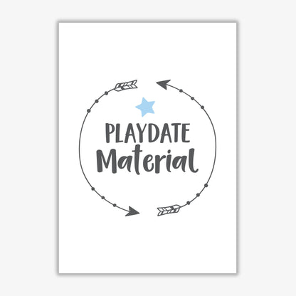 Playdate material modern fine art print, framed typography wall art