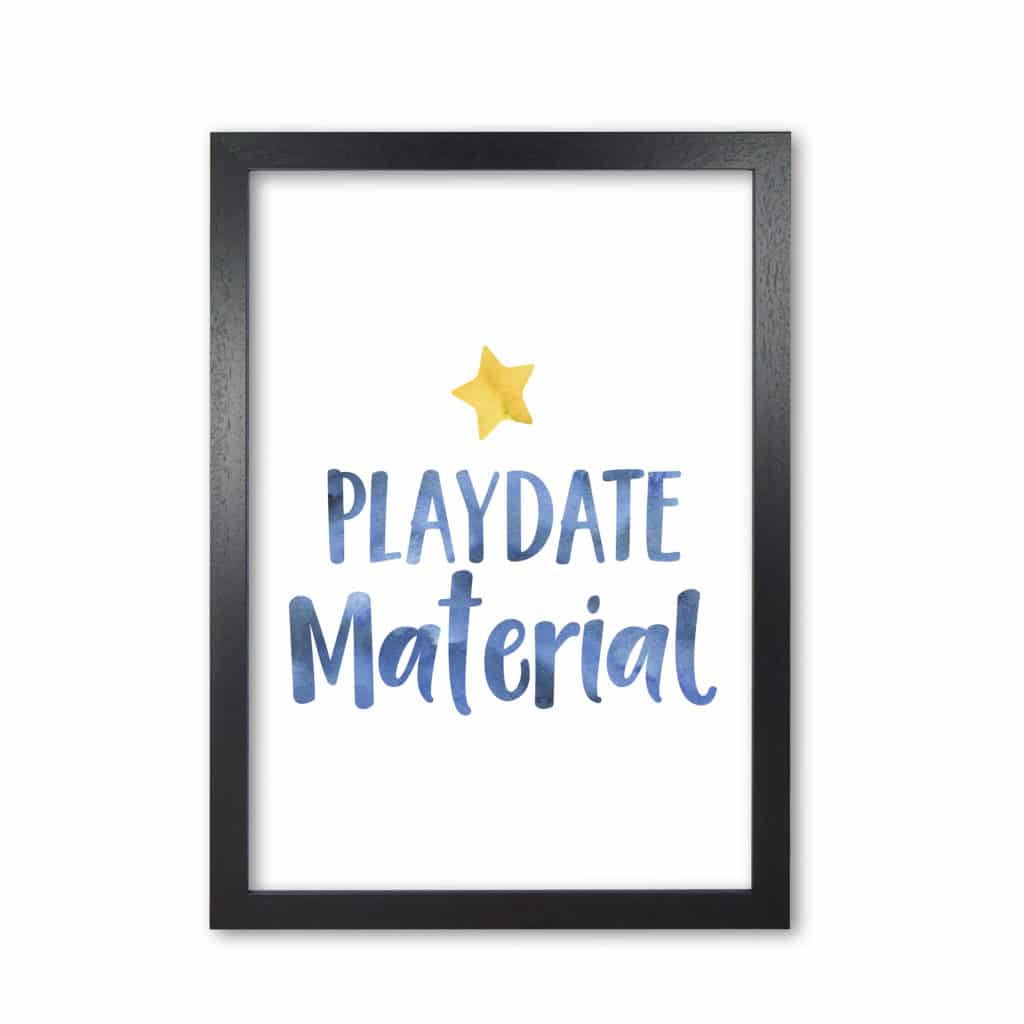 Playdate material watercolour modern fine art print