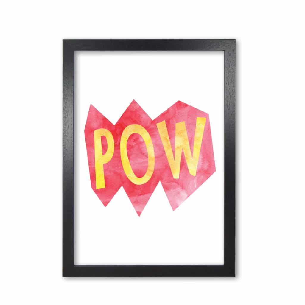 Pow watercolour modern fine art print