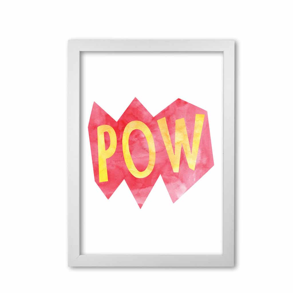 Pow watercolour modern fine art print