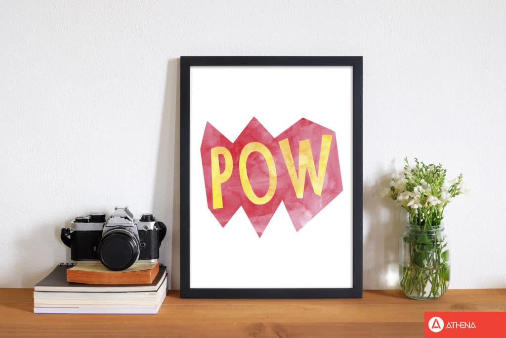 Pow watercolour modern fine art print