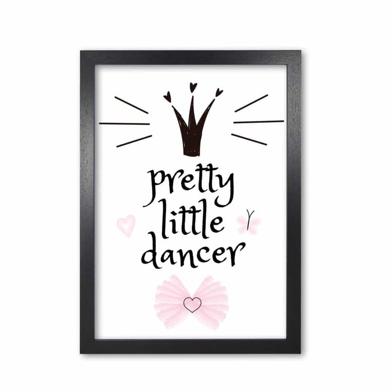 Pretty little dancer modern fine art print, framed childrens nursey wall art poster