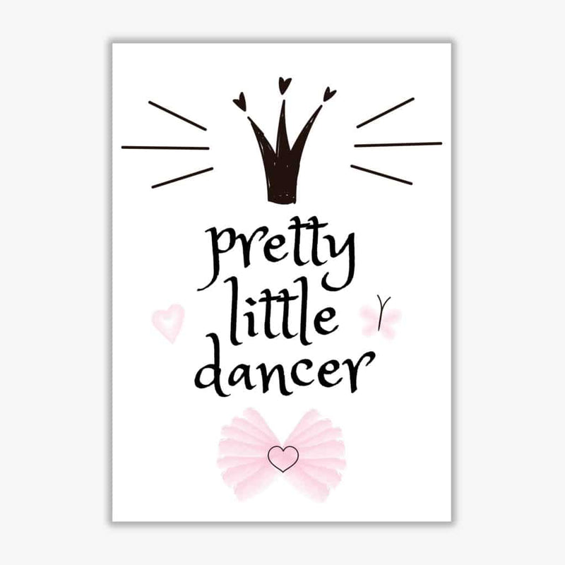 Pretty little dancer modern fine art print, framed childrens nursey wall art poster