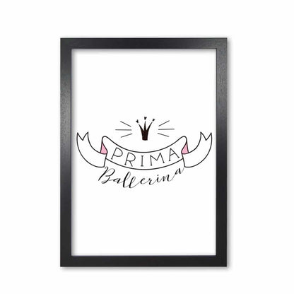 Prima ballerina modern fine art print, framed childrens nursey wall art poster