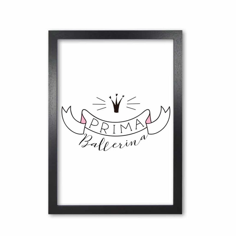 Prima ballerina modern fine art print, framed childrens nursey wall art poster