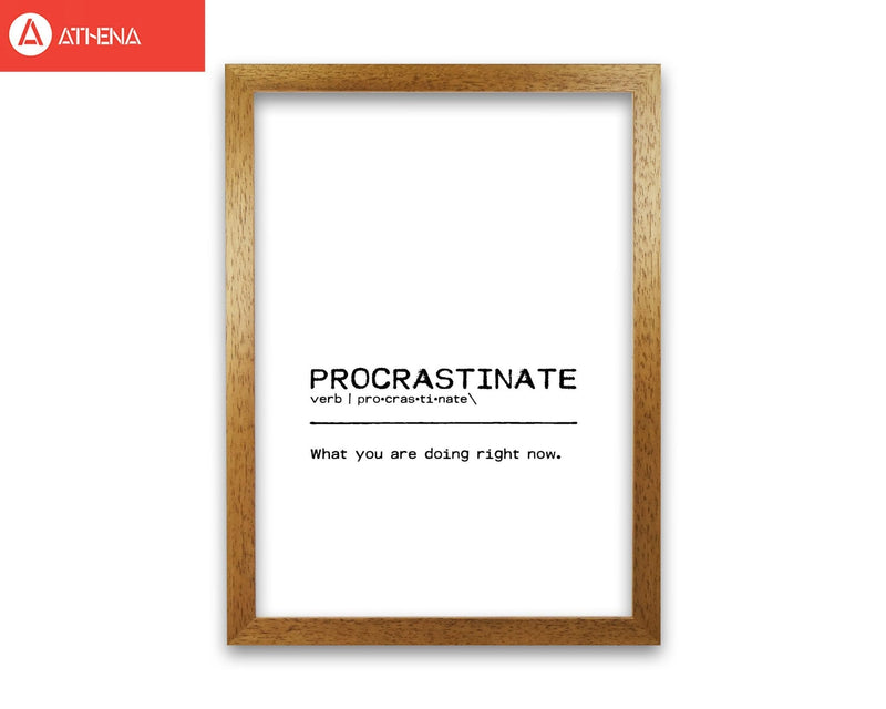 Procrastinate now definition quote fine art print by orara studio
