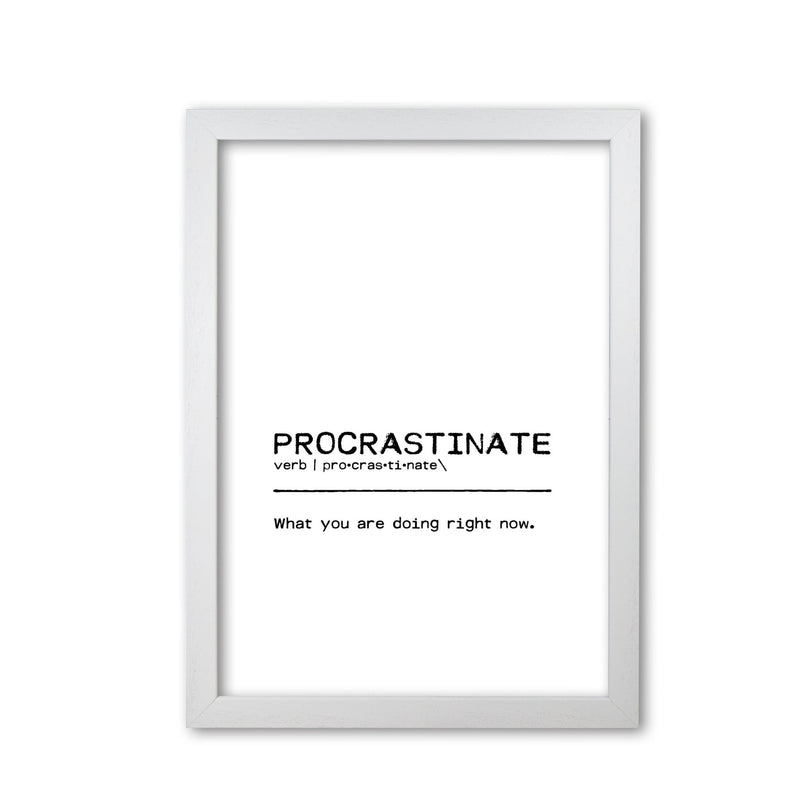 Procrastinate now definition quote fine art print by orara studio