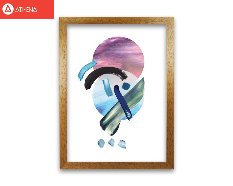 Purple and blue mixed watercolour abstract modern fine art print