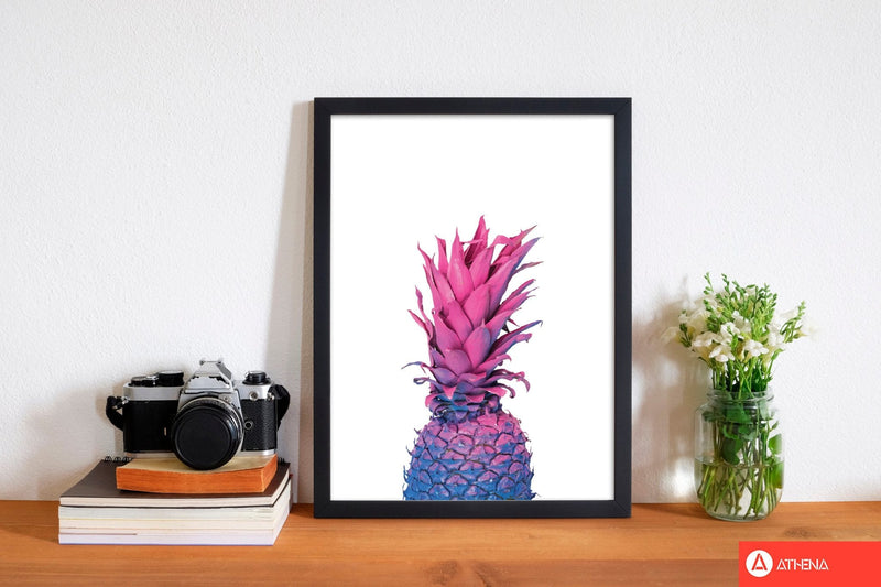 Purple and blue pineapple modern fine art print