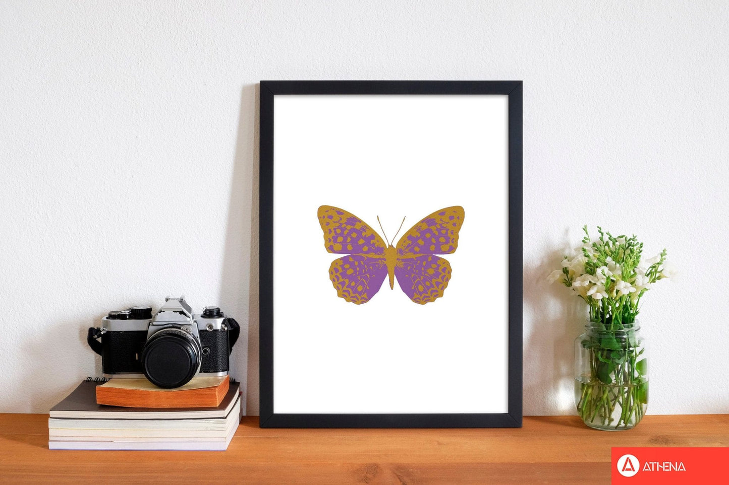 Purple butterfly fine art print by orara studio