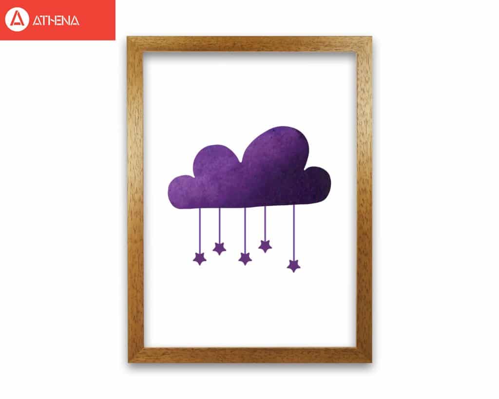 Purple cloud watercolour modern fine art print
