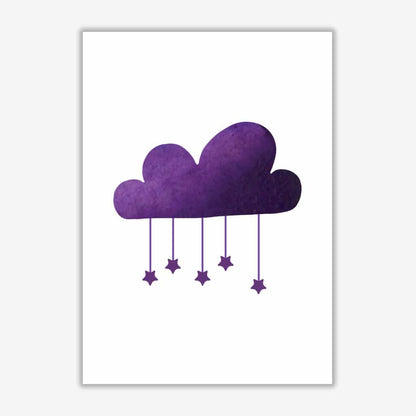 Purple cloud watercolour modern fine art print