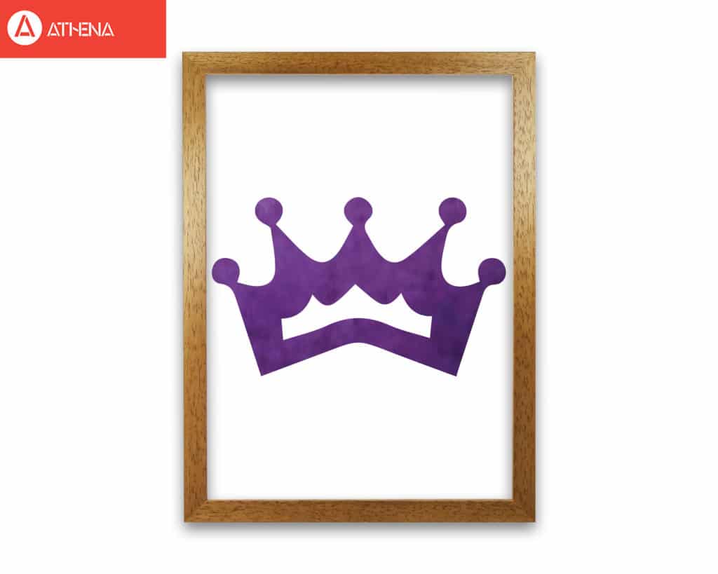 Purple crown watercolour modern fine art print