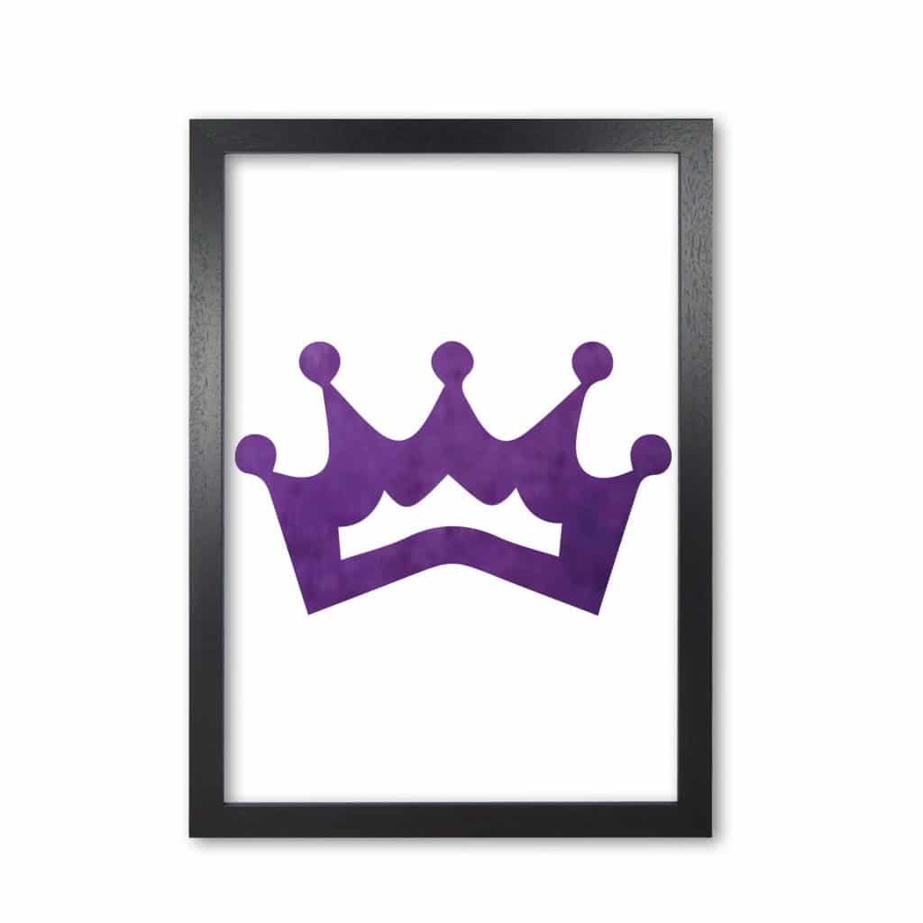 Purple crown watercolour modern fine art print