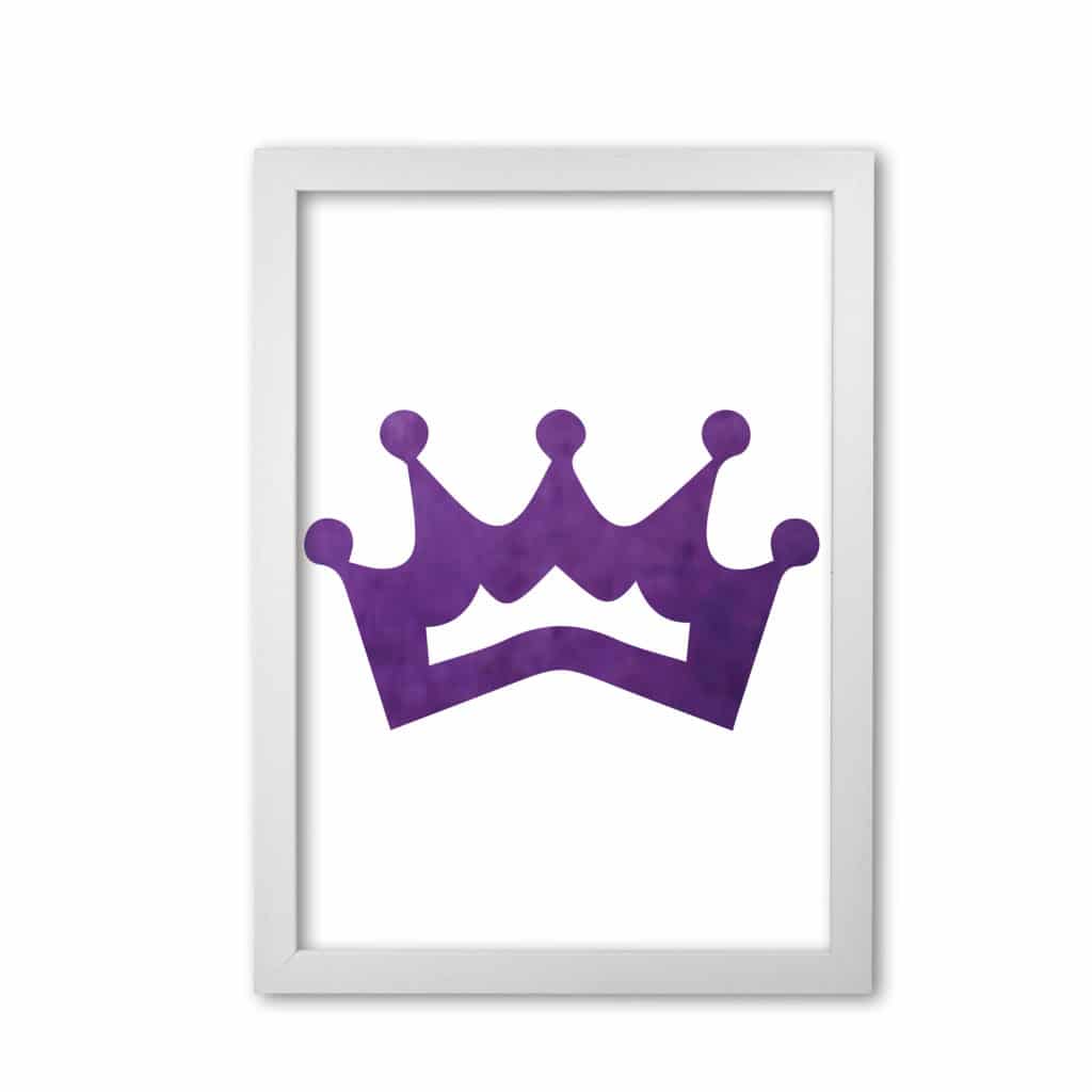 Purple crown watercolour modern fine art print