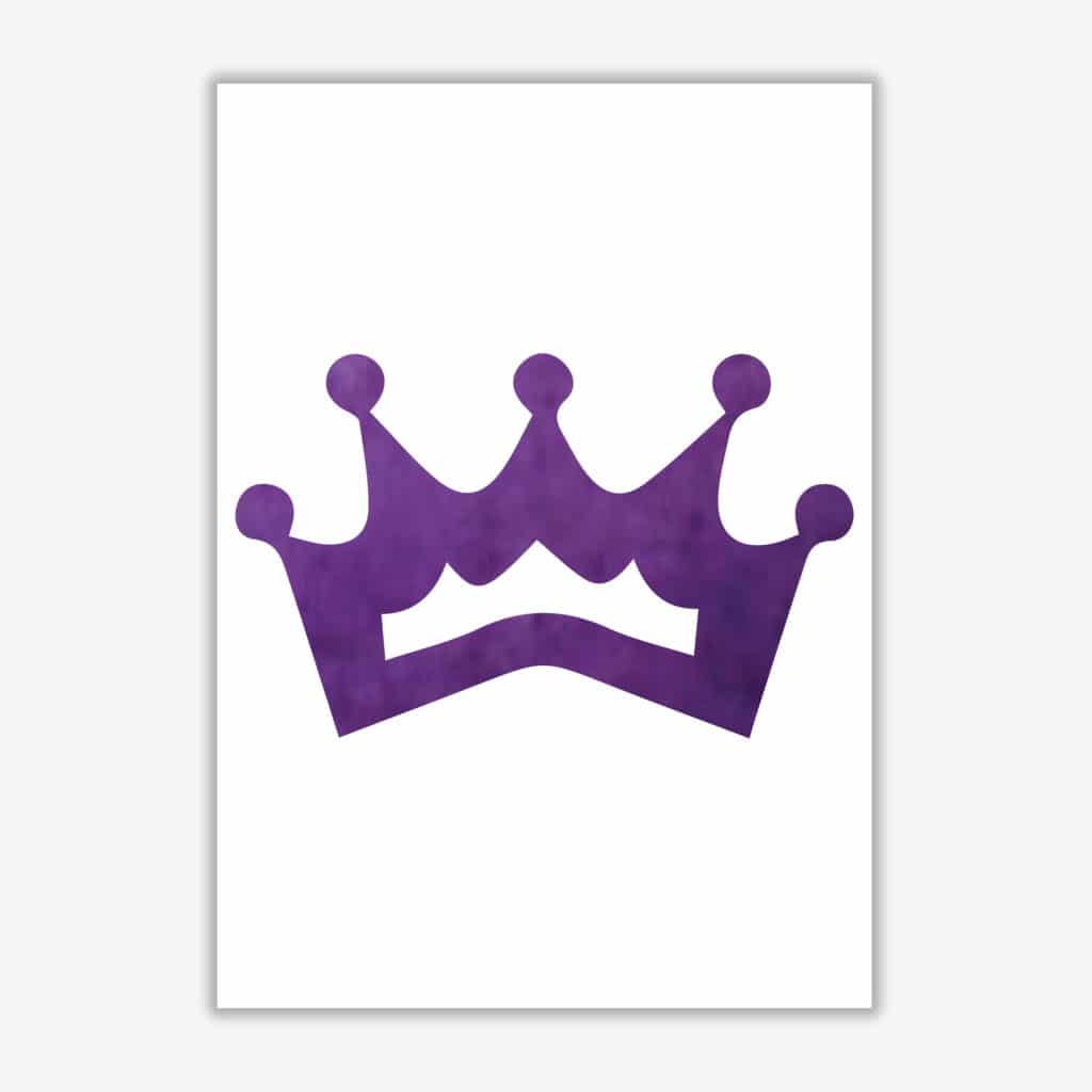 Purple crown watercolour modern fine art print