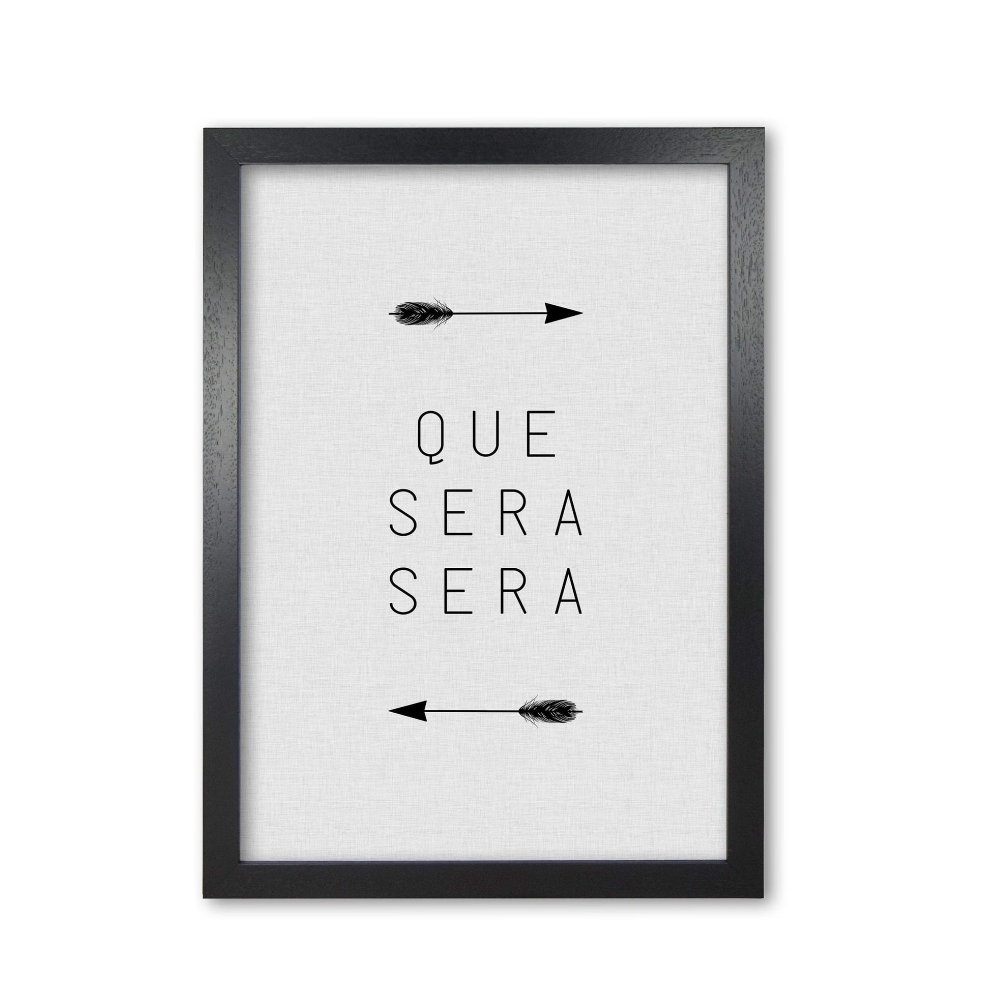 Que sera sera arrow quote fine art print by orara studio