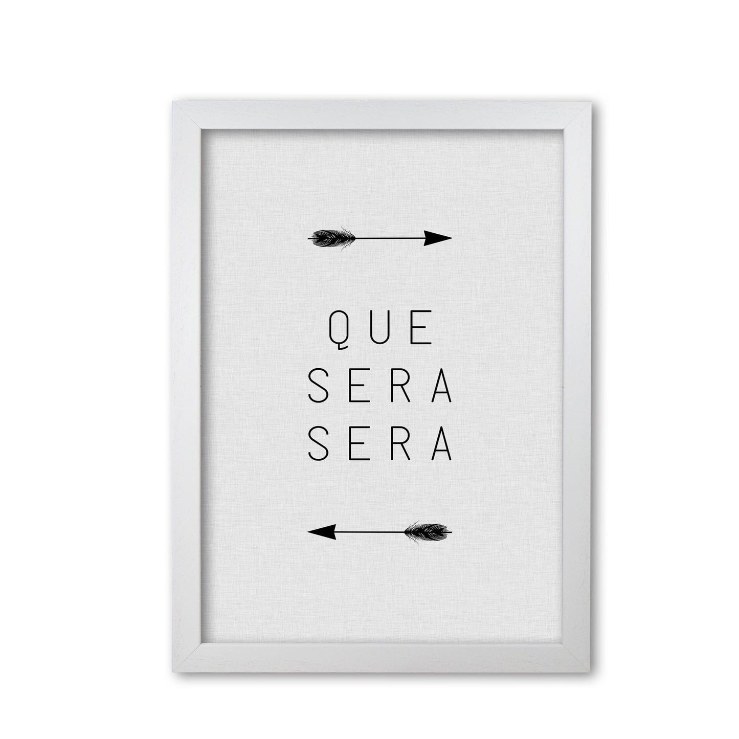 Que sera sera arrow quote fine art print by orara studio