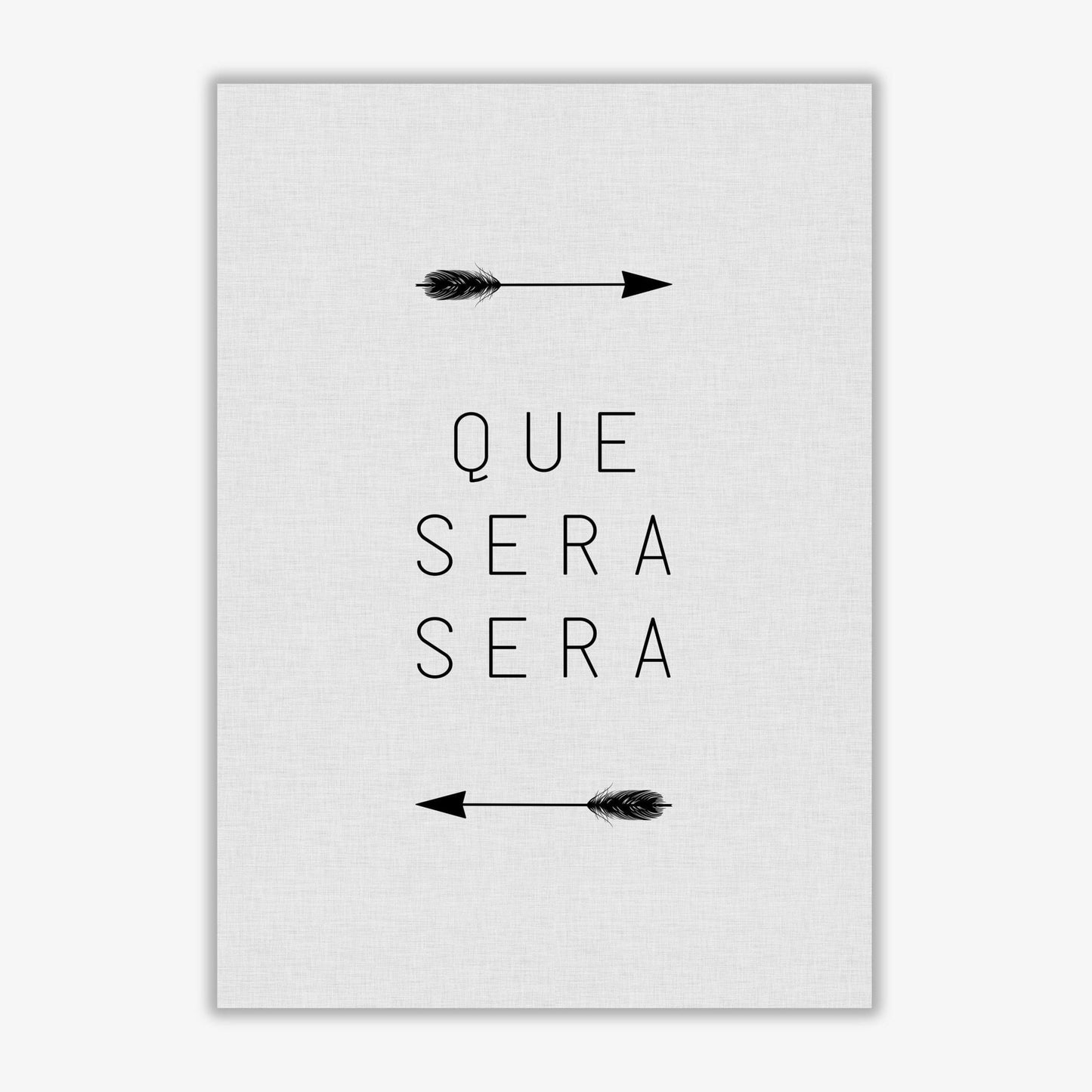 Que sera sera arrow quote fine art print by orara studio