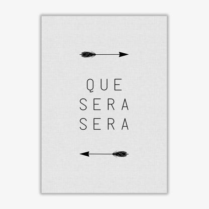 Que sera sera arrow quote fine art print by orara studio