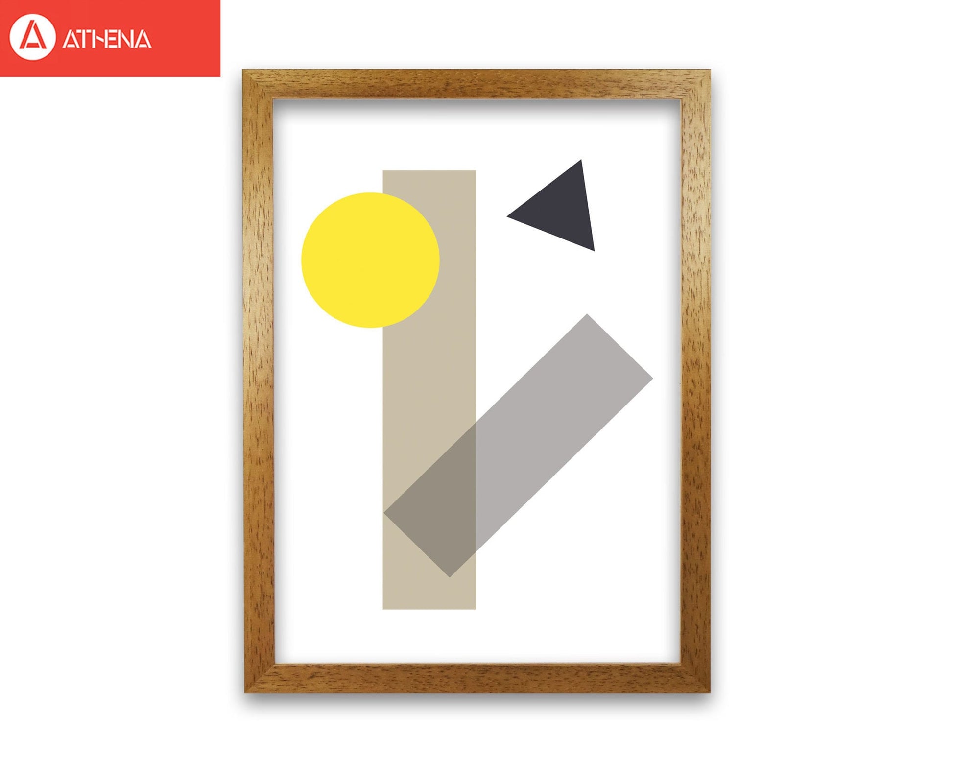 Random yellow geo styles 3 modern fine art print