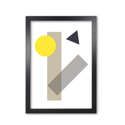 Random yellow geo styles 3 modern fine art print