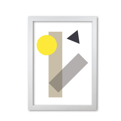 Random yellow geo styles 3 modern fine art print