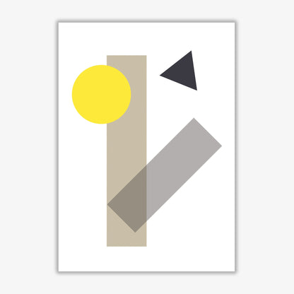 Random yellow geo styles 3 modern fine art print