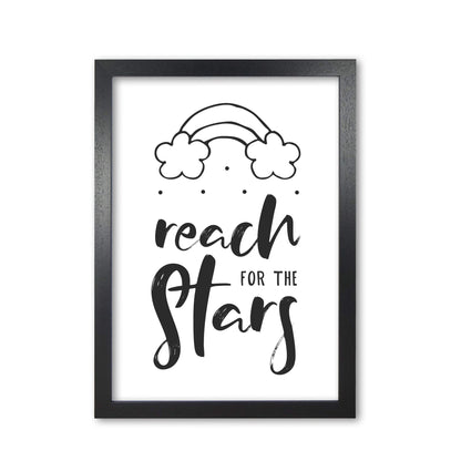 Reach for the stars black modern fine art print