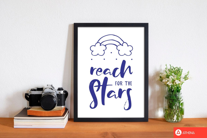 Reach for the stars navy modern fine art print
