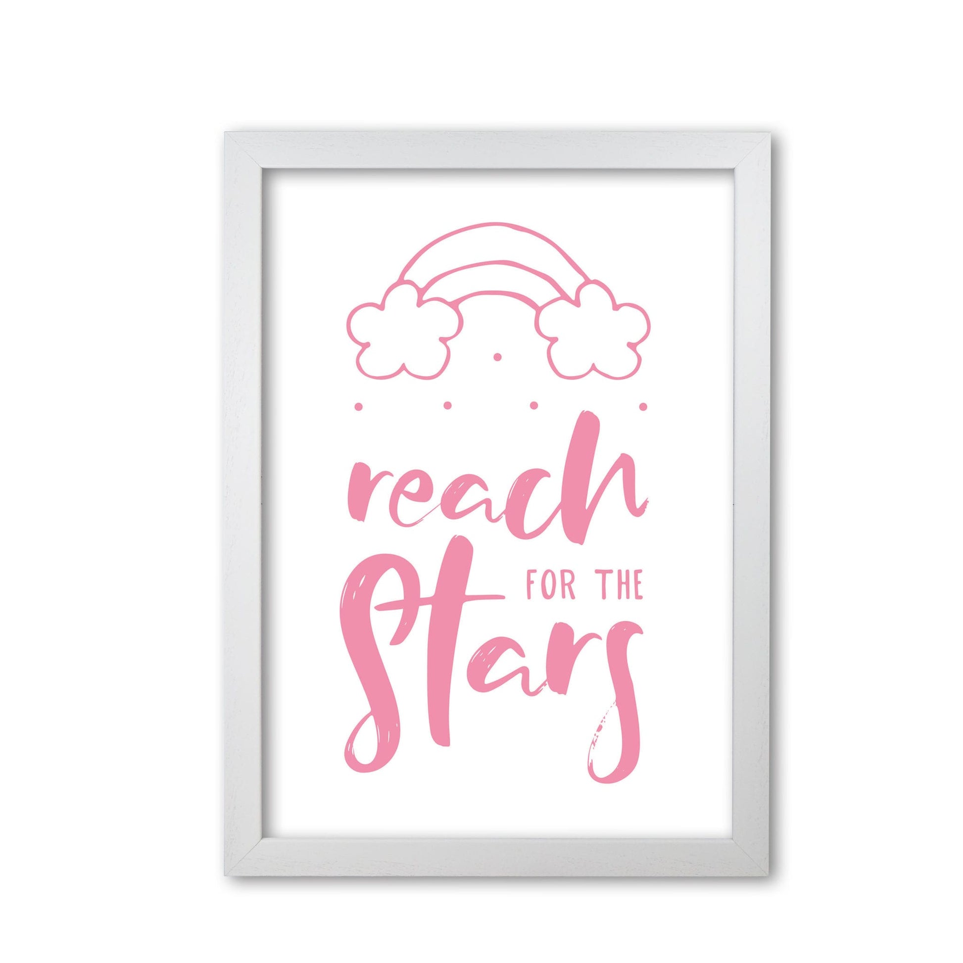 Reach for the stars pink modern fine art print