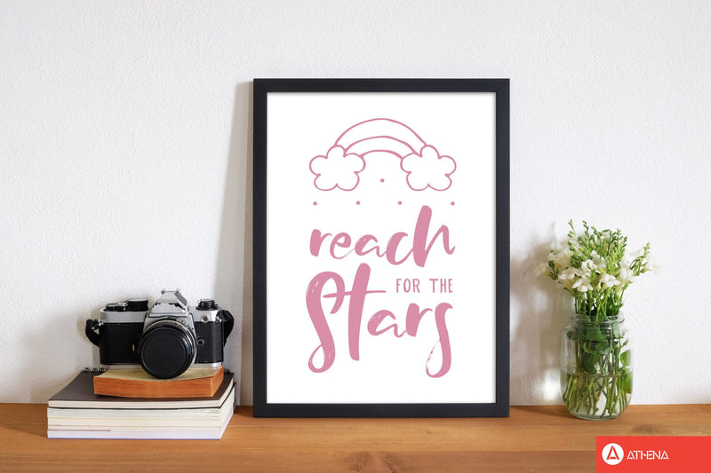 Reach for the stars pink modern fine art print