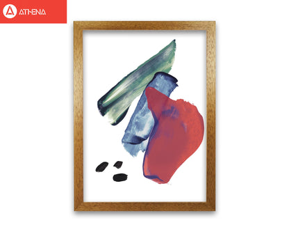 Red and blue mixed watercolour abstract modern fine art print