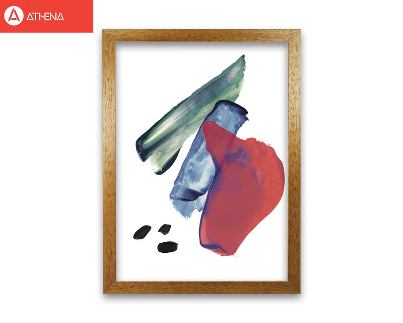 Red and blue mixed watercolour abstract modern fine art print