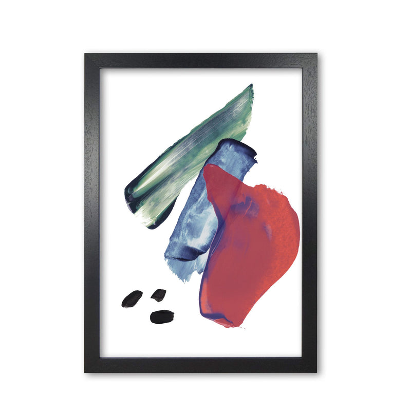 Red and blue mixed watercolour abstract modern fine art print