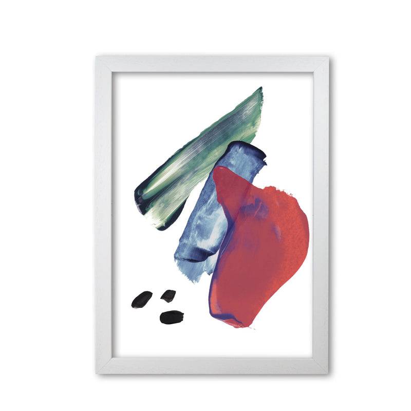 Red and blue mixed watercolour abstract modern fine art print