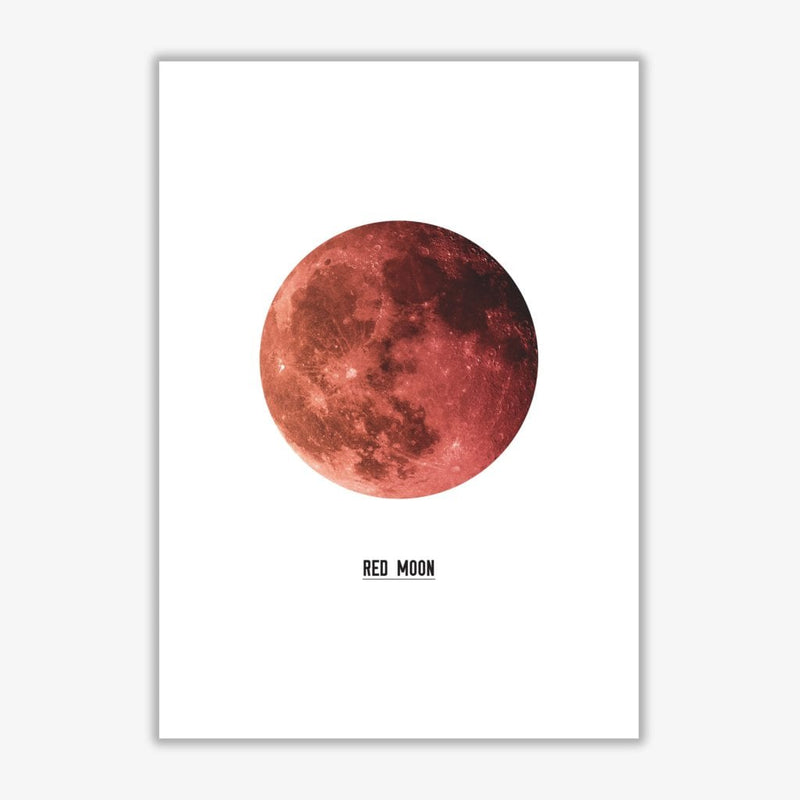 Red moon modern fine art print