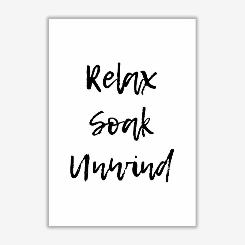 Relax soak unwind, bathroom modern fine art print, framed bathroom wall art