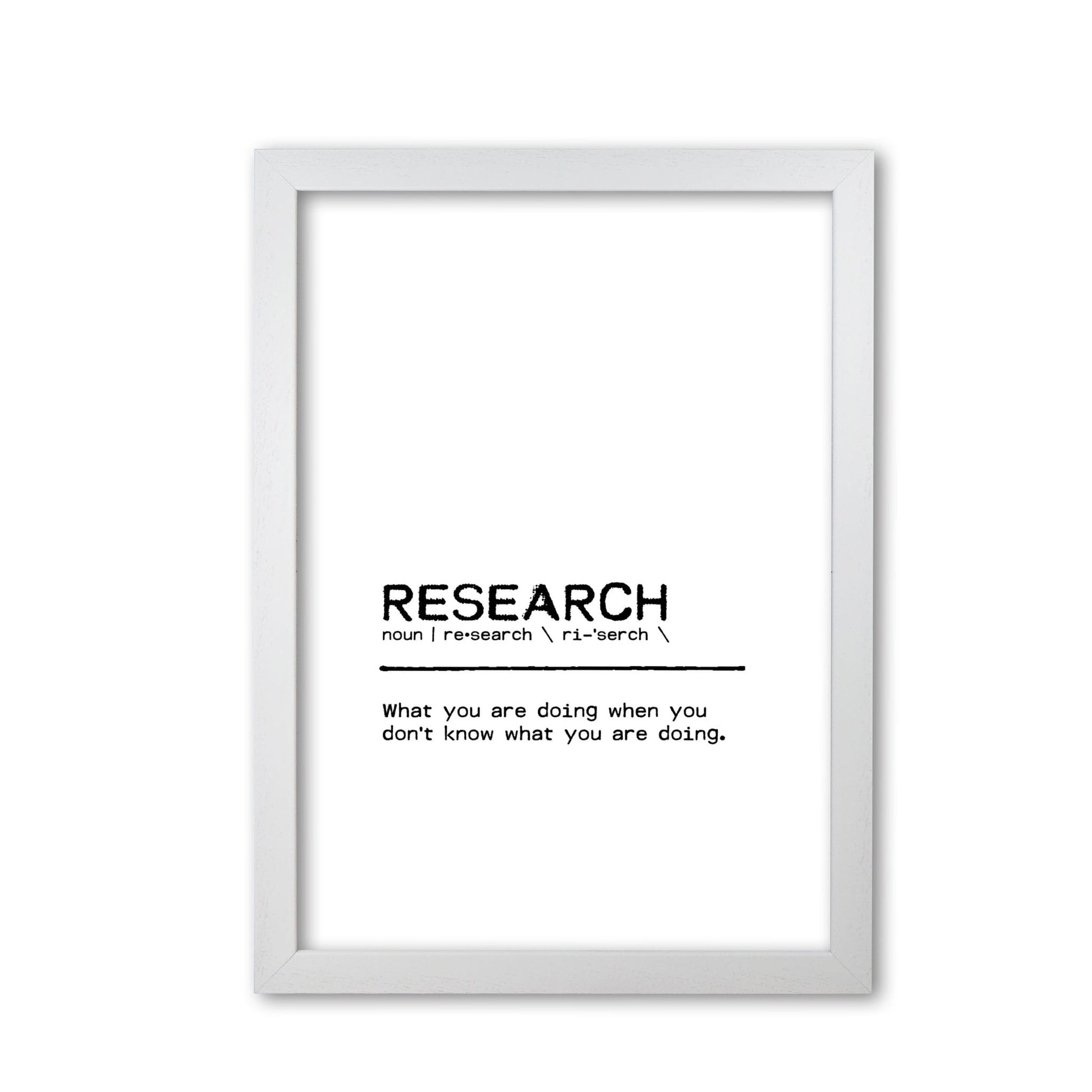 Research definition quote fine art print by orara studio