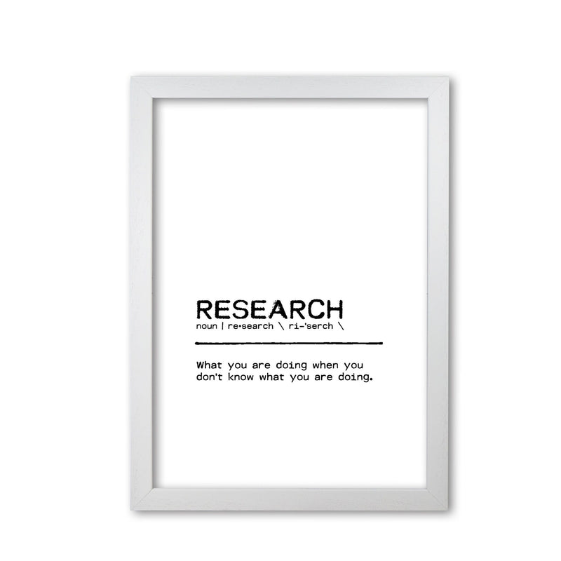 Research definition quote fine art print by orara studio