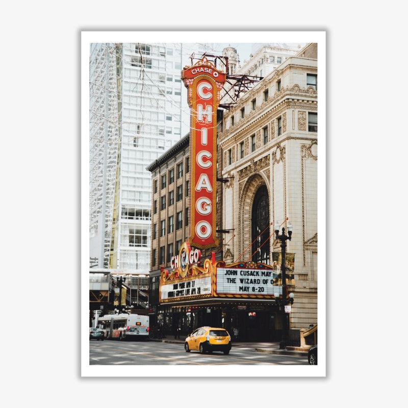 Retro chicago theatre modern fine art print