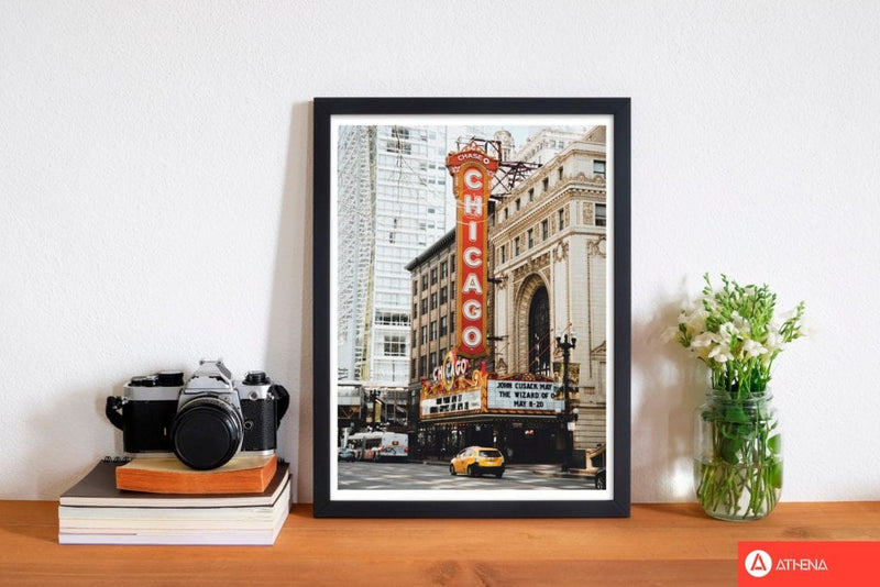 Retro chicago theatre modern fine art print