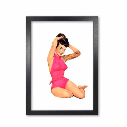 Retro pin up girl modern fine art print
