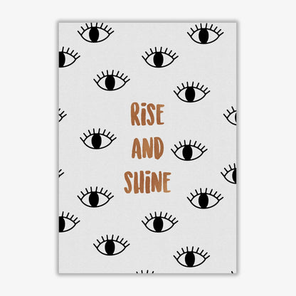Rise &#038; shine bedroom quote fine art print by orara studio